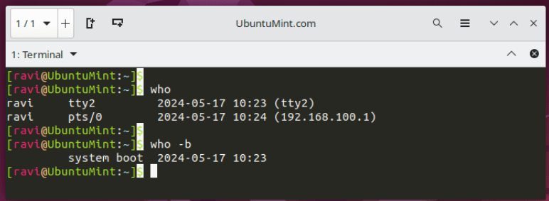 Find Ubuntu Last Reboot Time