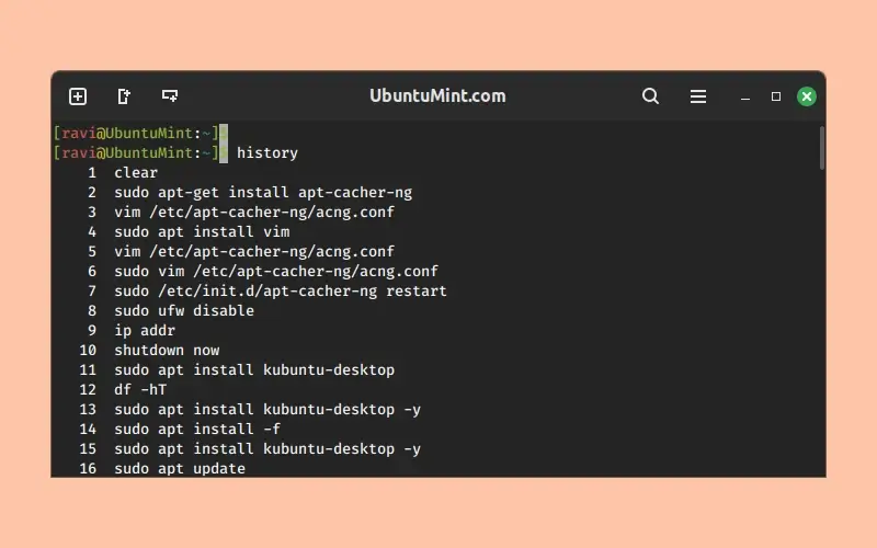 remove command history linux