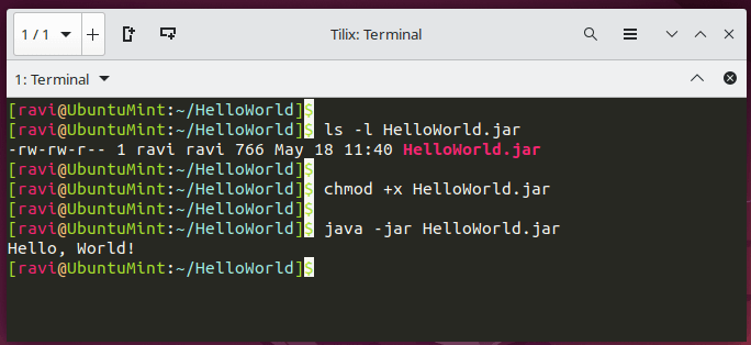 Run JAR File in Ubuntu